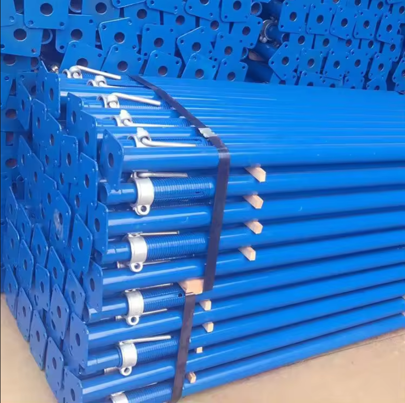 Adjustable Steel Props | EN 1065 Light/Heavy Duty | 1.8–5.5 m Telescopic Shoring Jacks with U‑Head/Tripod Options | Slab & Beam Formwork Support UAE